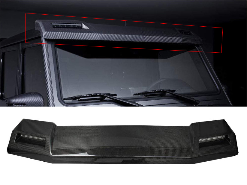 Carbon Fiber Front Roof Spoiler with LEDs for Mercedes-Benz W463 G-Wagon 4x4 6x6